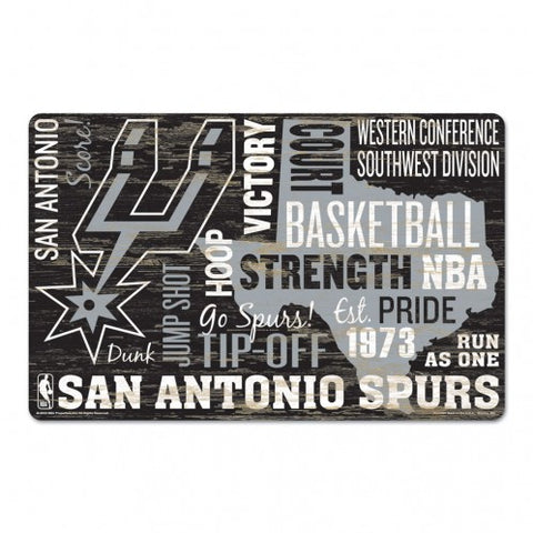 San Antonio Spurs Sign 11x17 Wood Wordage Design-0