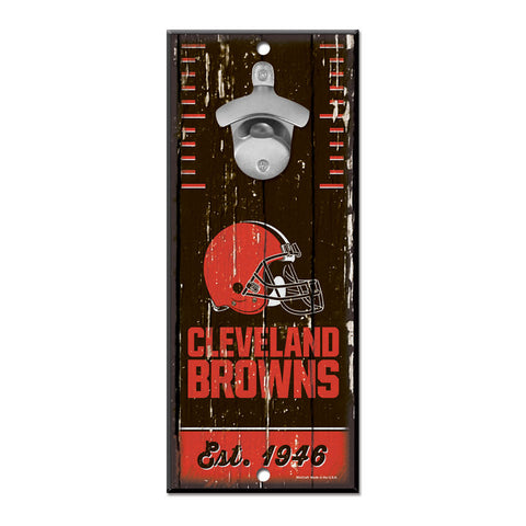 Cleveland Browns Sign Wood 5x11 Bottle Opener-0