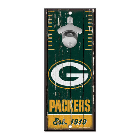 Green Bay Packers Sign Wood 5x11 Bottle Opener-0