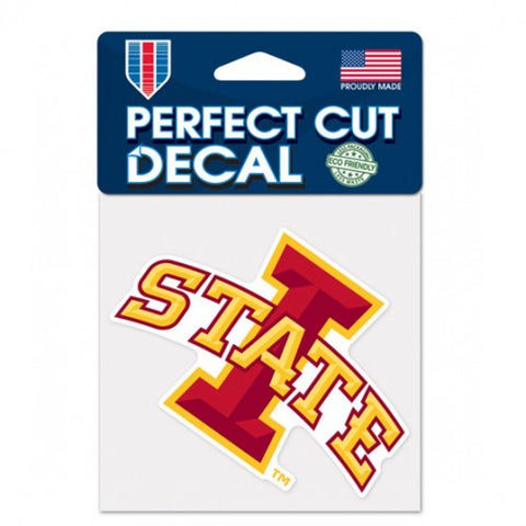 Iowa State Cyclones Decal 4x4 Perfect Cut Color-0