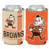 Cleveland Browns Can Cooler 12oz Vintage Design - Special Order-0