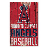 Los Angeles Angels Sign 11x17 Wood Proud to Support Design-0