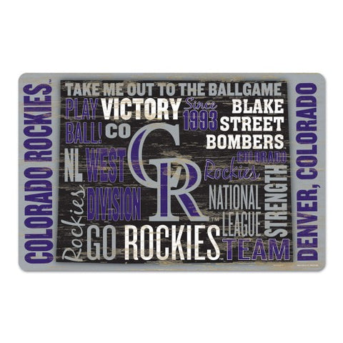 Colorado Rockies Sign 11x17 Wood Wordage Design-0