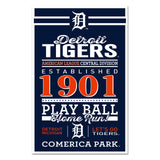 Detroit Tigers Sign 11x17 Wood Established Design-0