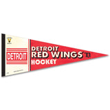 Detroit Red Wings Pennant 12x30 Premium Style Vintage Design Special Order-0