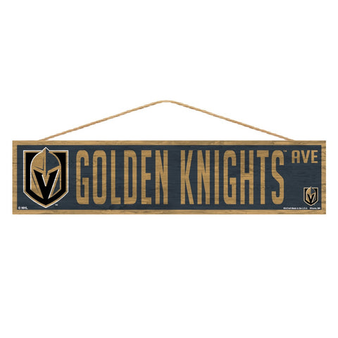 Vegas Golden Knights Sign 4x17 Wood Avenue Design-0