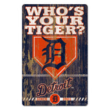 Detroit Tigers Sign 11x17 Wood Slogan Design-0
