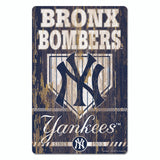New York Yankees Sign 11x17 Wood Slogan Design-0