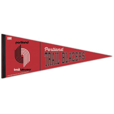 Portland Trail Blazers Pennant 12x30 Premium Style Hardwoods Design-0