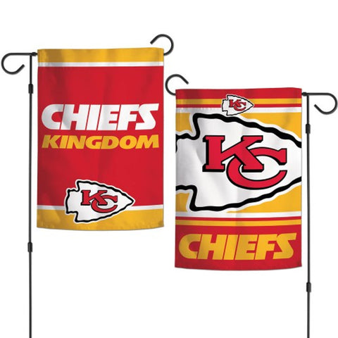 Kansas City Chiefs Flag 12x18 Garden Style 2 Sided Slogan Design-0