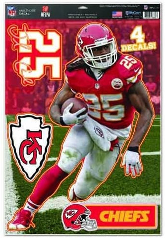 Kansas City Chiefs Decal 11x17 Multi Use Jamaal Charles Design-0