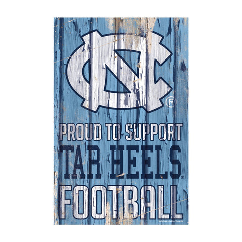 North Carolina Tar Heels Sign 11x17 Wood Proud to Support Design - Special Order-0