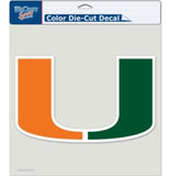 Miami Hurricanes Decal 8x8 Die Cut Color-0