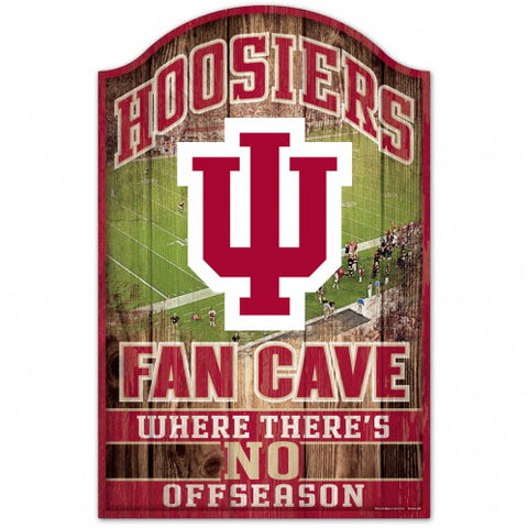 Indiana Hoosiers Sign 11x17 Wood Fan Cave Design - Special Order-0