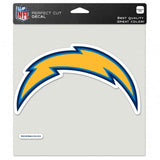 Los Angeles Chargers Decal 8x8 Perfect Cut Color Alternate Design-0