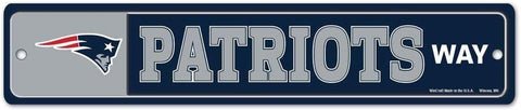 New England Patriots Sign 3.75x19 Plastic Street Style - Special Order-0