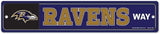Baltimore Ravens Sign 3.75x19 Plastic Street Style - Special Order-0