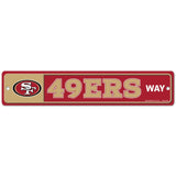 San Francisco 49ers Sign 3.75x19 Plastic Street Style - Special Order-0