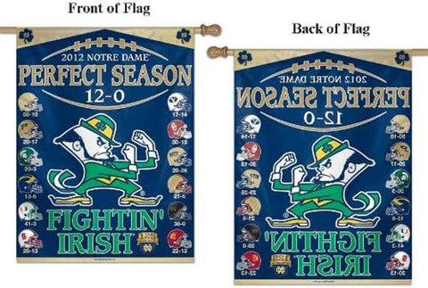 Notre Dame Fighting Irish Banner 27x37 Vertical 2012 Perfect Season-0