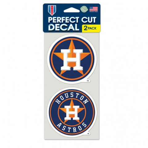 Houston Astros Decal 4x4 Die Cut Set of 2-0