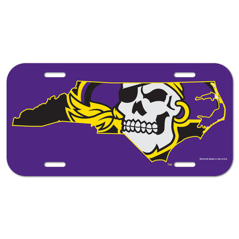 East Carolina Pirates License Plate Plastic Pirate State Logo Design-0