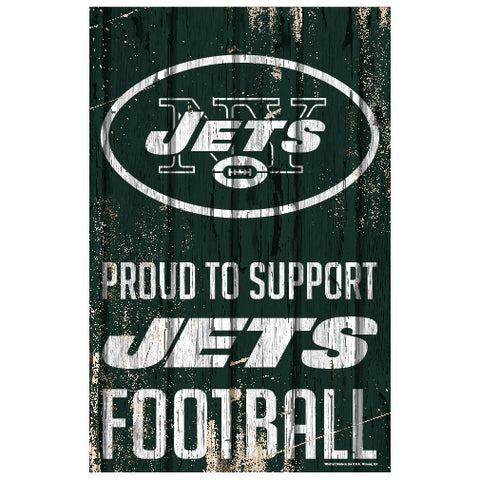 New York Jets Sign 11x17 Wood Proud to Support Design-0
