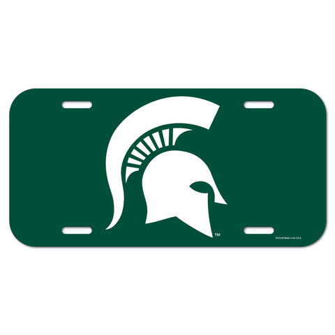 Michigan State Spartans Plastic License Plate-0