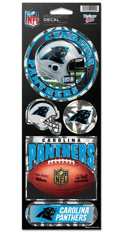 Carolina Panthers Decal 4x11 Die Cut Prismatic Style-0