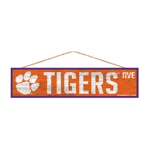 Clemson Tigers Sign 4x17 Wood Avenue Design-0