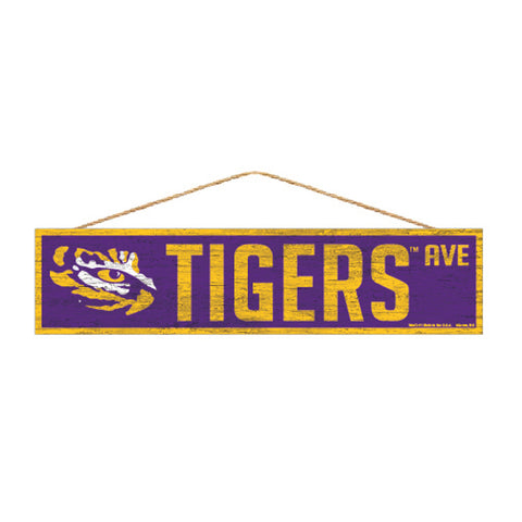 LSU Tigers Sign 4x17 Wood Avenue Design-0