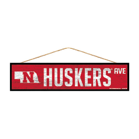Nebraska Cornhuskers Sign 4x17 Wood Avenue Design-0
