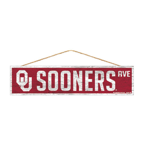 Oklahoma Sooners Sign 4x17 Wood Avenue Design-0