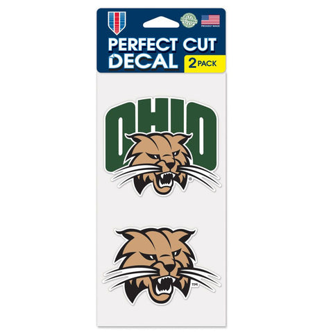 Ohio Bobcats Decal 4x4 Perfect Cut Set of 2 Special Order-0