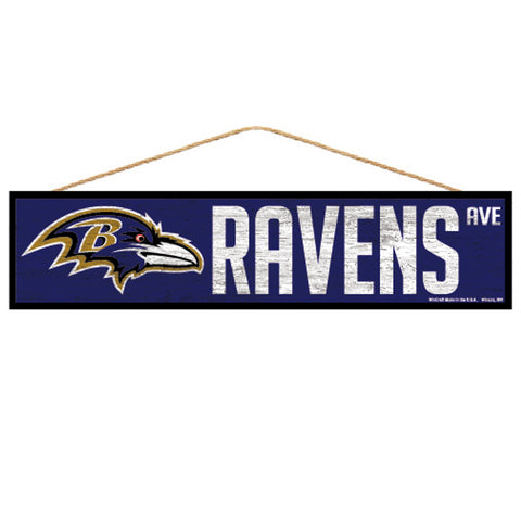 Baltimore Ravens Sign 4x17 Wood Avenue Design-0