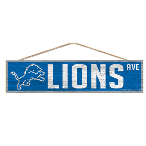 Detroit Lions Sign 4x17 Wood Avenue Design-0