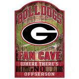 Georgia Bulldogs Sign 11x17 Wood Fan Cave Design-0