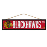 Chicago Blackhawks Sign 4x17 Wood Avenue Design - Special Order-0