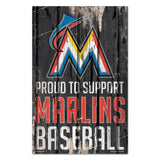 Miami Marlins Sign 11x17 Wood Proud to Support Design - Special Order-0