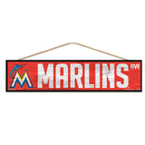 Miami Marlins Sign 4x17 Wood Avenue Design - Special Order-0