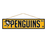 Pittsburgh Penguins Sign 4x17 Wood Avenue Design-0