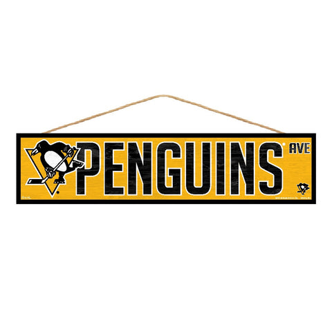 Pittsburgh Penguins Sign 4x17 Wood Avenue Design-0