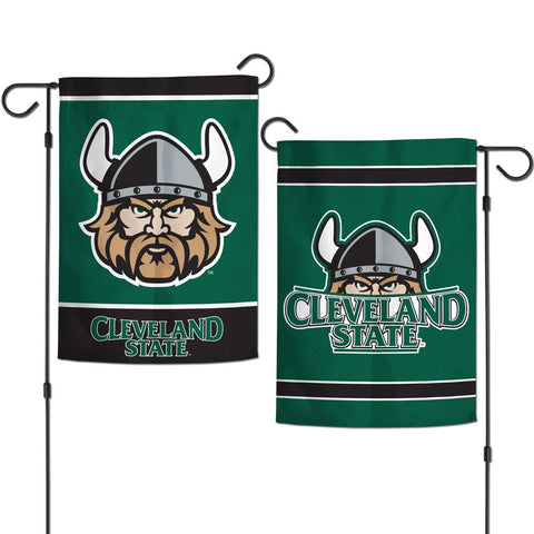 Cleveland State Vikings Flag 12X18 Garden Style Special Order-0