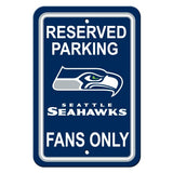 Seattle Seahawks Sign 12x18 Plastic Reserved Parking Style-0