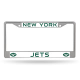 New York Jets License Plate Frame Chrome-0
