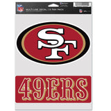 San Francisco 49ers Decal Multi Use Fan 2 Pack-0