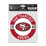 San Francisco 49ers Decal 3.75x5 Patch Fan-0