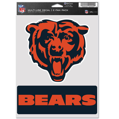 Chicago Bears Decal Multi Use Fan 2 Pack-0