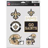 New Orleans Saints Decal Multi Use Fan 6 Pack-0