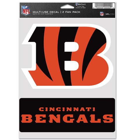 Cincinnati Bengals Decal Multi Use Fan 2 Pack-0