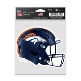 Denver Broncos Decal 3.75x5 Helmet Fan-0